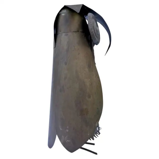 Curtis Jere Mid Century Modern Brutalist Metal Owl Sculpture in the Style of Curtis Jere For Sale - Image 4 of 8