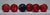 This oil on canvas artwork features a row of plums, with one distinct blue plum among a series of rich red ones. The...