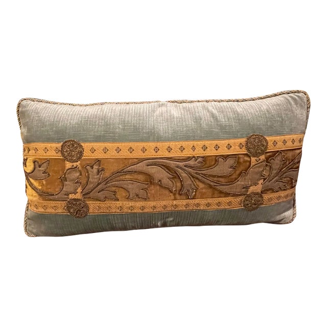 Velvet Rectangle Vestment Lumbar Pillow For Sale