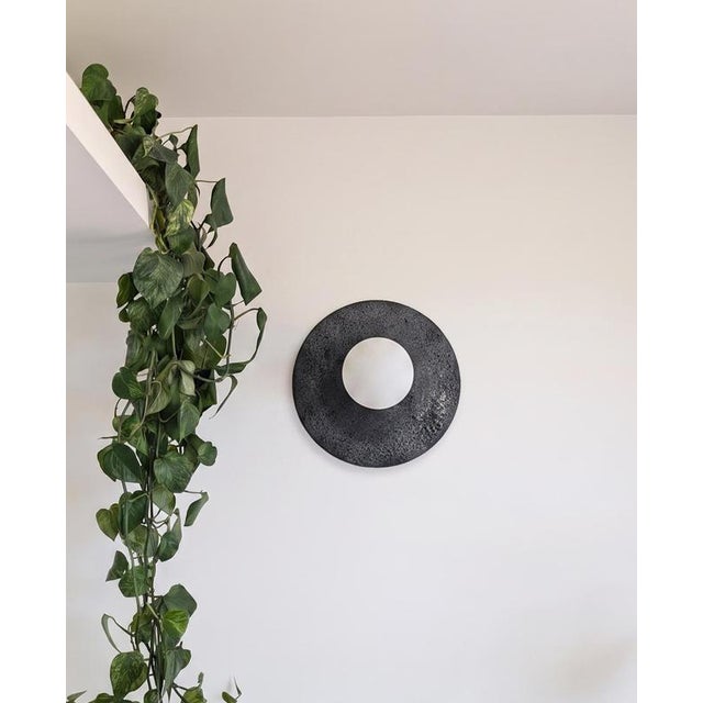 Basalte Glazed Lava Stone Wall Lamp by Clemence Birot For Sale - Image 11 of 18