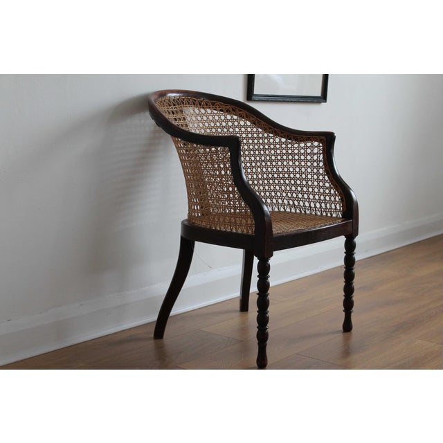 Vintage Rattan Bergere Armchair For Sale - Image 12 of 12