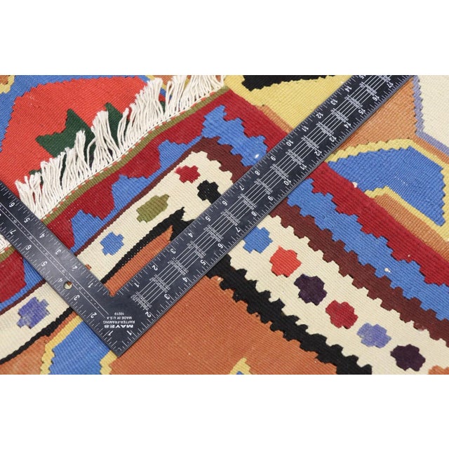 Late 20th Century Vintage Persian Shiraz Kilim Rug, 03'04 X 05'08 For Sale - Image 5 of 9