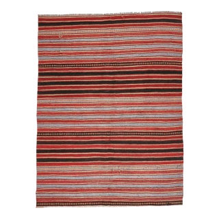 Mid 20th Century Striped Vintage Turkish Kilim Rug For Sale