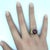 Red 8.41 Carat Garnet Diamond Platinum-18k Yellow Gold Flower Motif Ring, Size 6.5 For Sale - Image 8 of 8