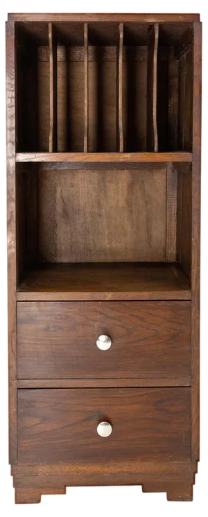 Mid-Century French Oak Desk Cabinet, 1940s