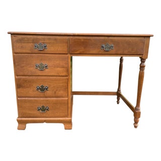 Ethan Allen Early American Traditional Maple and Birch Writing Desk For Sale