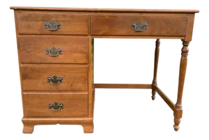 Ethan Allen Early American Traditional Maple and Birch Writing Desk