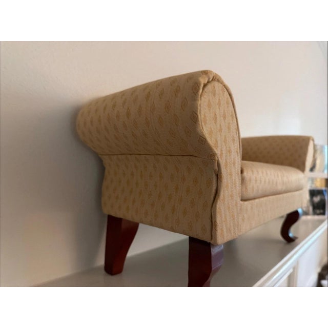 1980s Vintage Kingstate The Dollcrafter Upholstered Doll Sofa Couch For Sale - Image 5 of 7