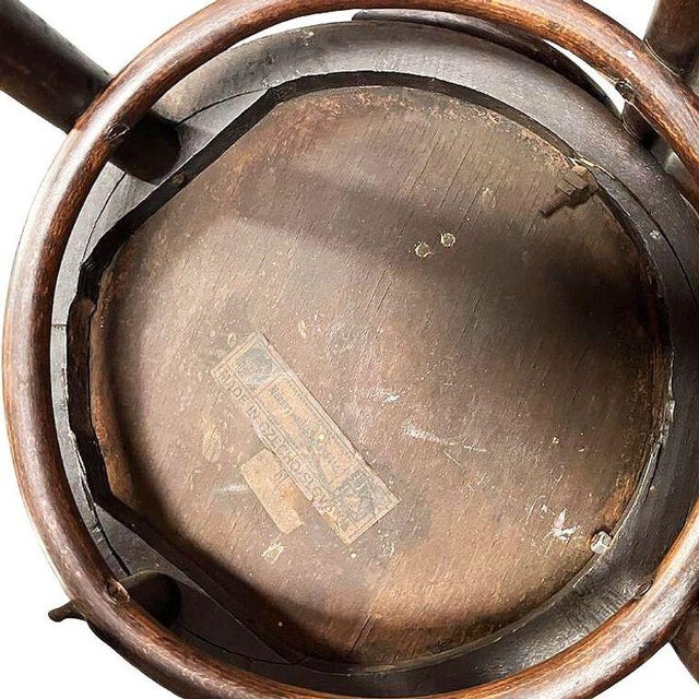 Wood Vienna Secession Bent Oak Chair W/ Shell Seat No. 14 by Thonet For Sale - Image 7 of 7