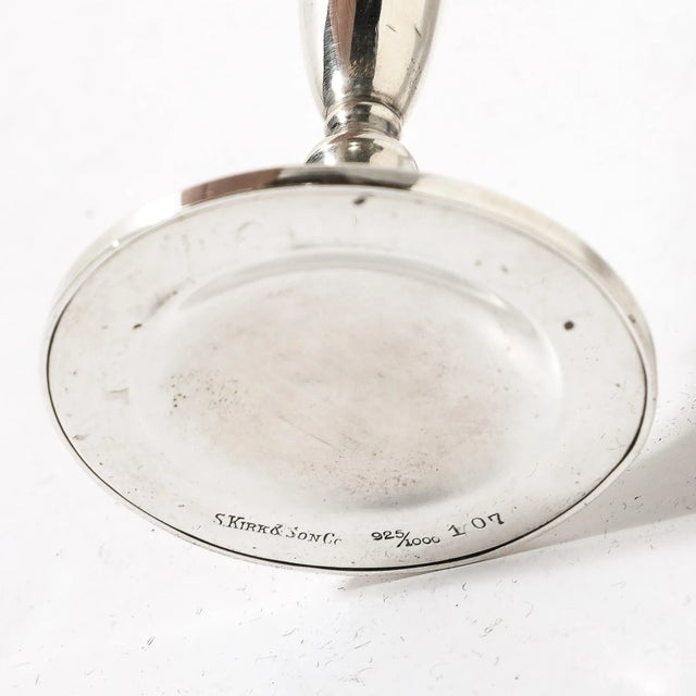 Art Deco Sterling Trumpet Vase by S.Kirk and Son for Winged Foot Golf Club For Sale - Image 9 of 11