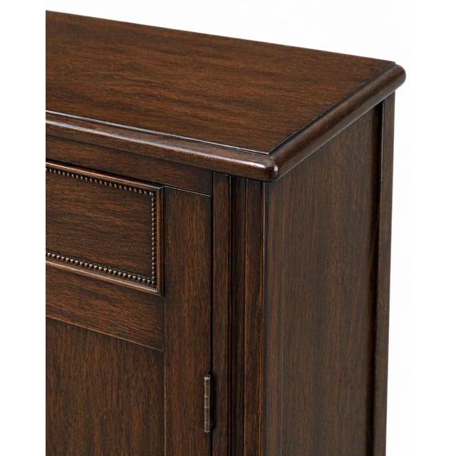Vintage Gentleman’s Dressing Cabinet in Old Chapel Satin Walnut™ — Refinished Bar Conversion, Bookmatched Walnut Doors For Sale - Image 9 of 12