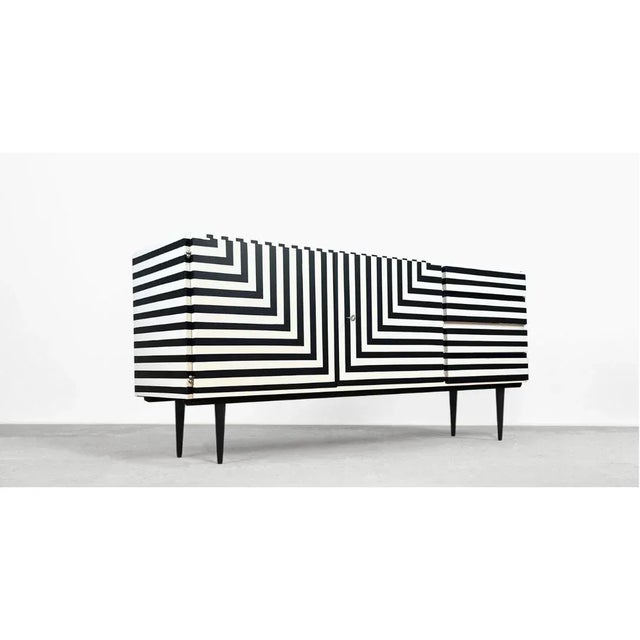 Czechoslovakian Sideboard with Op Art, 1964 For Sale - Image 3 of 11