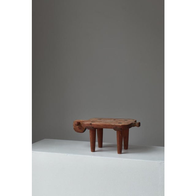 Prototype Stool in Pine Wood from Erik Höglund, Sweden, 1950s For Sale - Image 3 of 16