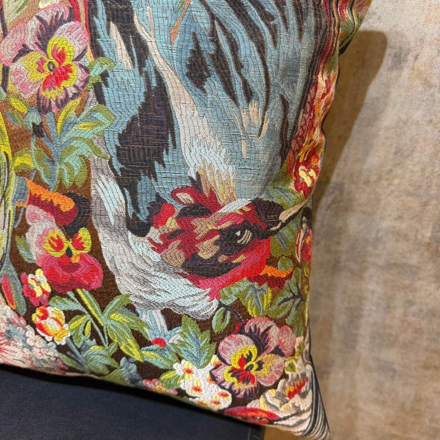 Jungle Bird Woven Cushion Cover For Sale - Image 12 of 12