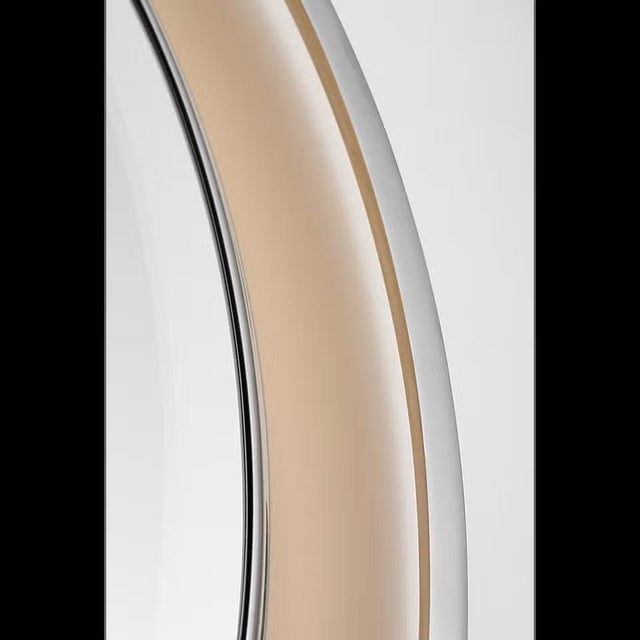Silver Thomas O'Brien for Visual Comfort Signature Tricia 30" Illuminated Round Mirror in Polished Nickel For Sale - Image 8 of 11