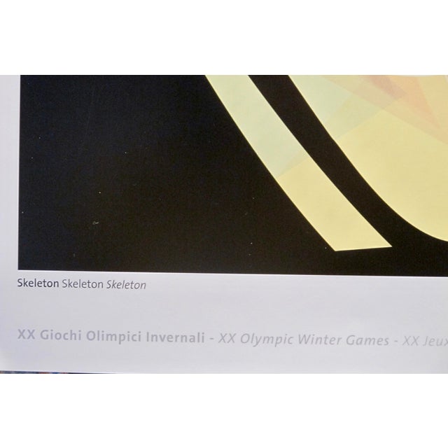 Contemporary 2006 Original Vintage Torino Winter Olympics Poster, Skeleton For Sale - Image 3 of 3