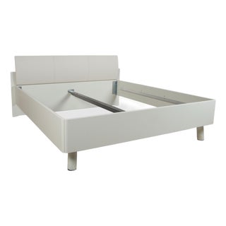 Minimalist Wooden Bed in White by Hülsta For Sale