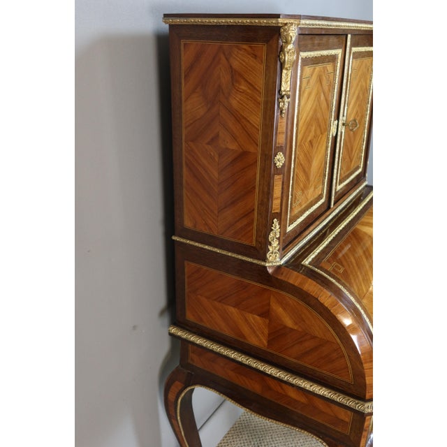 Napoleon III Brown Wood Desk For Sale - Image 11 of 16
