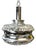 Mid-Century Modern UFO-Shaped Hanging Light in Cut Glass and Chrome, 1970s For Sale