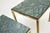 Metal Vintage French Brass Side Tables with Marble Tops, 1970s, Set of 2 For Sale - Image 7 of 8