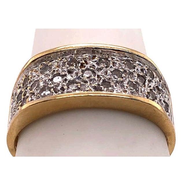 14 Karat Yellow Gold and Diamond Encrusted Fashion Ring 0.50 TDW, Size 7.5 For Sale - Image 9 of 10