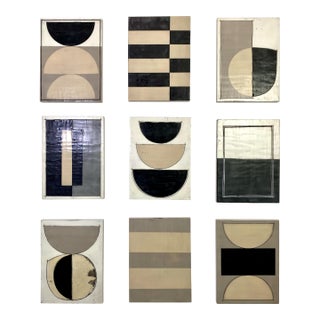 Encaustic Mixed Media Installation by Gina Cochran - "Elements" - 9 Panels For Sale