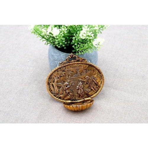 Silver Gilded Holy Water Font For Sale - Image 3 of 6