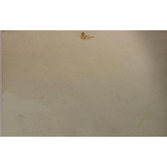 1990s Heinrich Pforr, Wide Hilly Landscape with Village and Distant View, Watercolor For Sale - Image 5 of 11