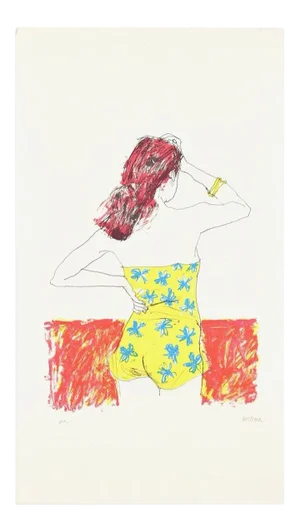 Nuda - Original Lithograph by Sergio Barletta - 1970s 1970s