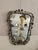Italian Hand-Painted Floral Wrought Iron Mirror with Ribbon Motif, 1950s For Sale - Image 9 of 10