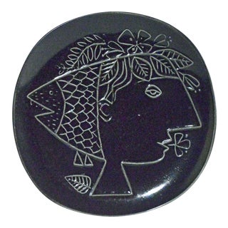 1960s Stig Lindberg Earthenware Plate For Sale