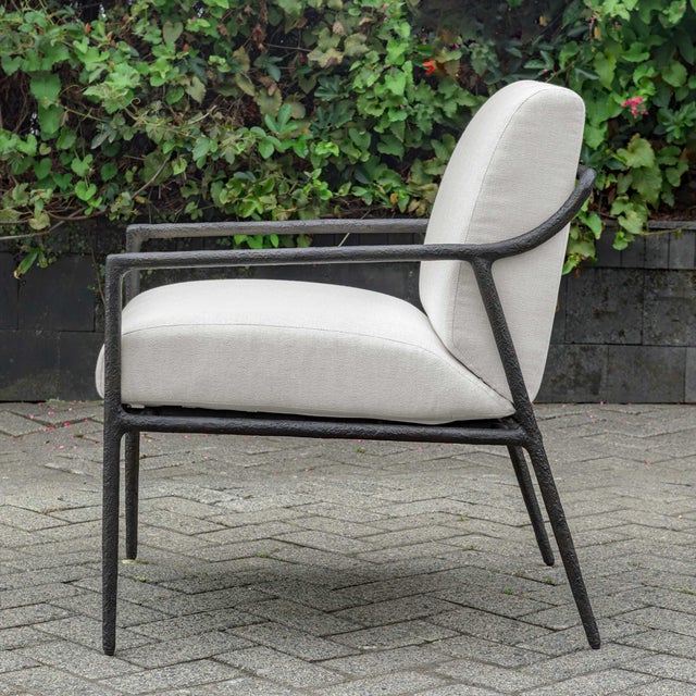 Bronze Thayer Outdoor Upholstered Lounge Chair For Sale - Image 8 of 13