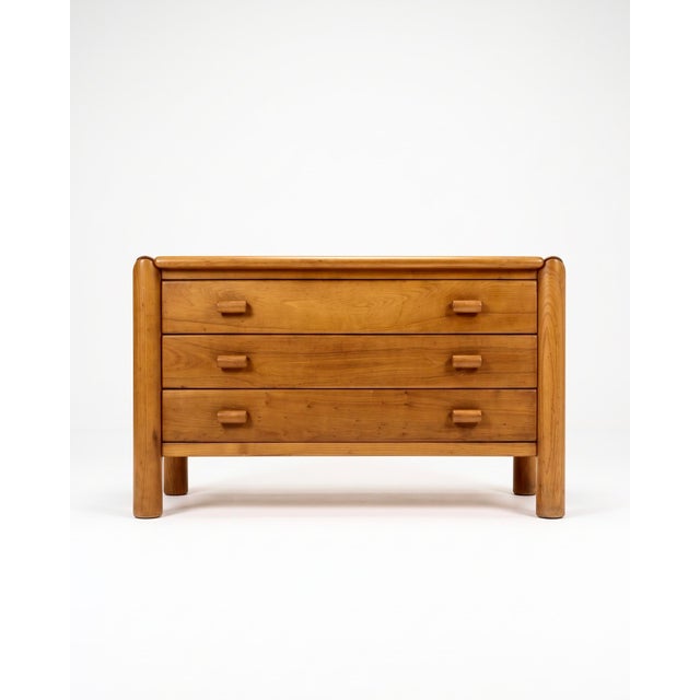 Wood Chest of Drawers in Elm from Chauvin Workshop, 1960 For Sale - Image 7 of 7