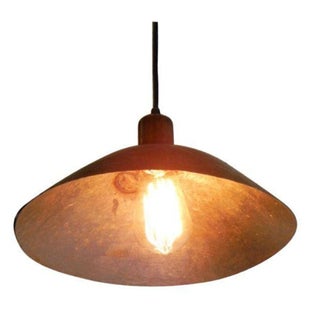 Japanese Brown Bowl Pendant Light For Sale