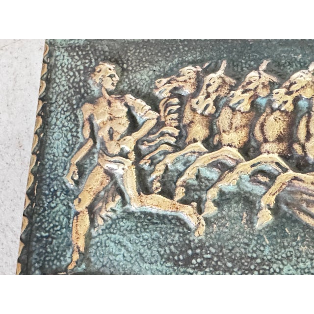 Ink Pad in Bronze Gold and Green Color attributed to Le Verrier, France For Sale - Image 6 of 10