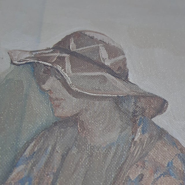 Innocenzo Melani, Woman at the Hearth, 20th Century, Silk-Screen For Sale - Image 4 of 11