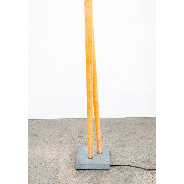 Mid Century Modern Floor Lamp Bamboo 2 Light Viabizzuno Italian Fiberglass Tall For Sale - Image 11 of 12