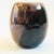 Contemporary Vintage Brown Studio Pottery Vase With Overlapping Brown and Black Glazes For Sale - Image 3 of 11