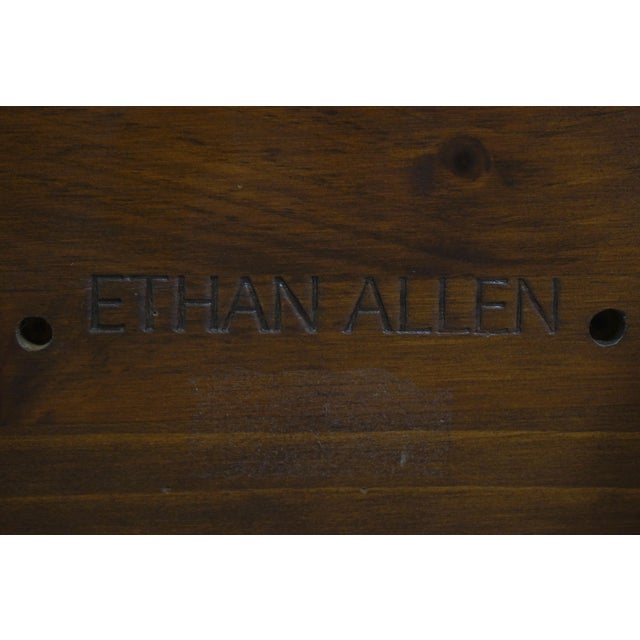 Brown 1970s Ethan Allen Pine Old Tavern Footstool For Sale - Image 8 of 8
