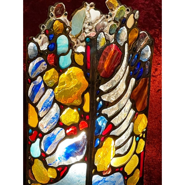 Art Deco Mid 20th Century Artist-Crafted Table Lamp With Mouth-Blown Glass Nuggets For Sale - Image 3 of 14