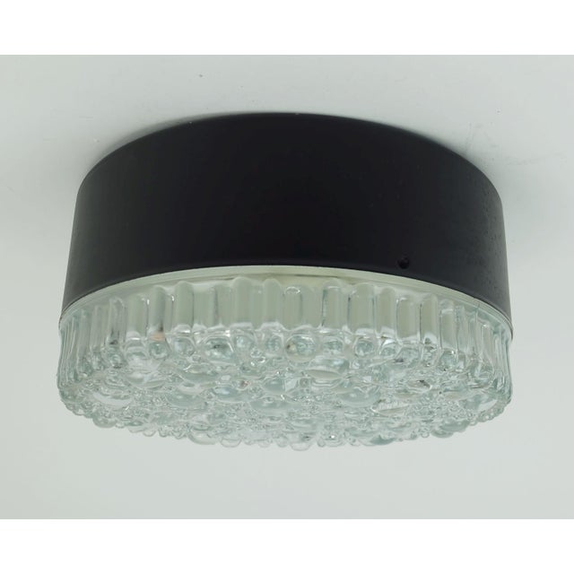 Mid-Century Modern Vintage Ceiling Lamp in Structured Glass from Staff Leuchten, 1960s For Sale - Image 3 of 11