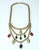 Mid-Century Modern Vintage Scarab Bib Chain Link Egyptian Style Necklace, c.1980 For Sale - Image 3 of 11