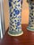 Chinese 1990s Pair of Blue & White Floral Ceramic Trumpet Vases For Sale - Image 3 of 7