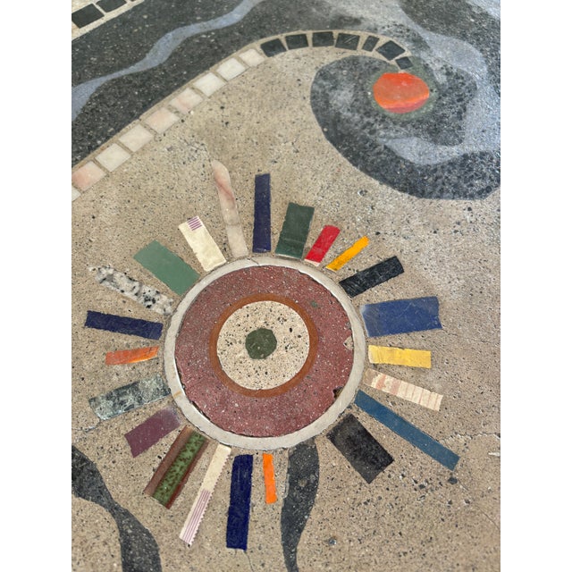 Post Punk Artist Uli Boege Ceramic and Concrete Mosaic Iron Dining Table Monumental Los Angeles Artist 1995 Indoor/Outdoor For Sale - Image 11 of 18