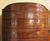 Circa 1800 Georgian bowfront chest on chest, English. Mahogany with rich mahogany veneers. Raised on tall French splay...