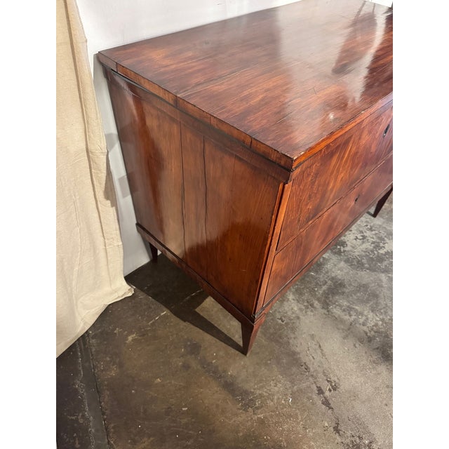 19th C. German Biedermeier Walnut Commode For Sale In Dallas - Image 6 of 6