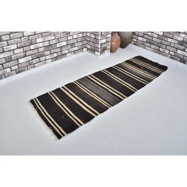 Turkish Vintage Natural Vintage Kilim Runner For Sale - Image 3 of 9