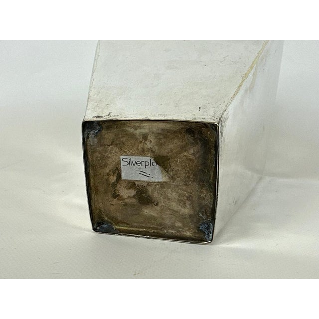 Art Deco Silver-Plated Vase, 1950s For Sale - Image 12 of 13