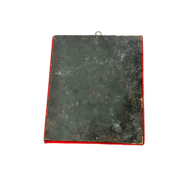 Red Antique French Red Velvet Framed Intaglio For Sale - Image 8 of 8