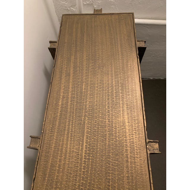 Bronze Vintage Angular Steel Bookcase For Sale - Image 8 of 11